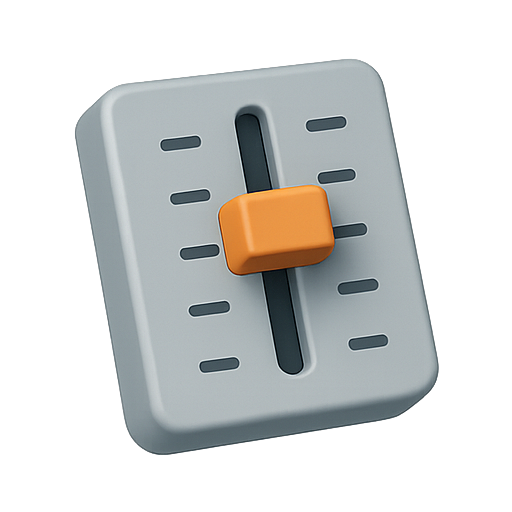 Slider, control, adjustment icon