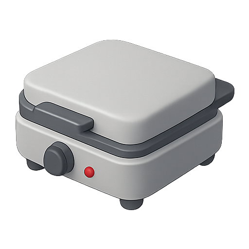 Waffle maker, kitchen appliance, cooking tool icon