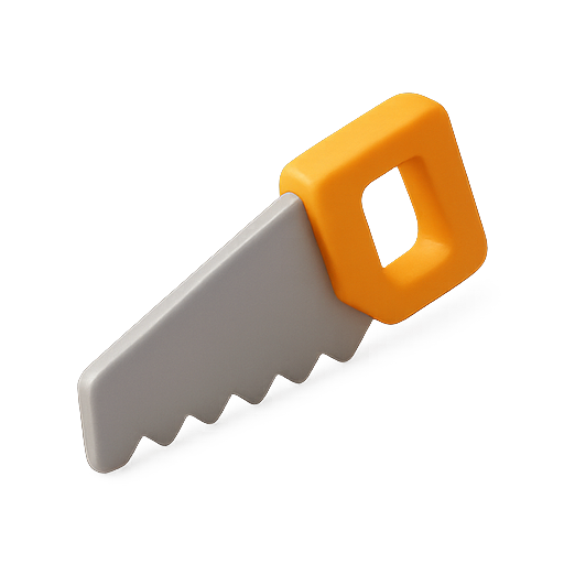 Saw, tool, 3D icon