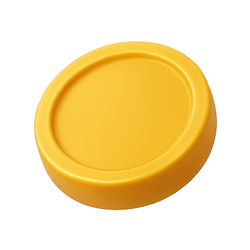 3d, yellow, round icon