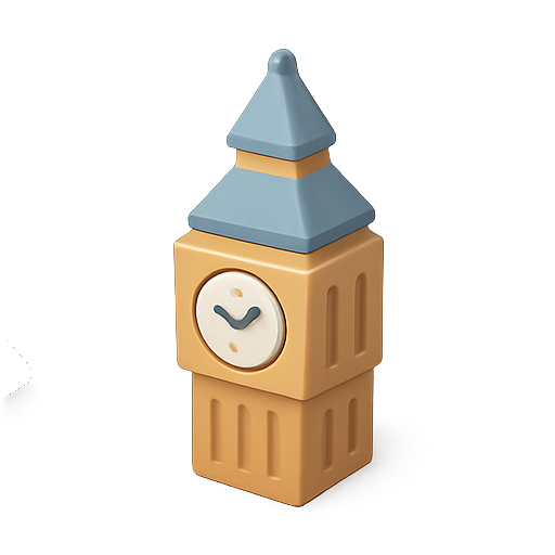 Clock, 3d, building icon