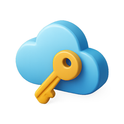 Cloud, key, security icon
