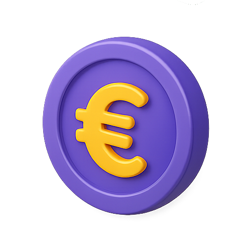 Euro, currency, finance icon