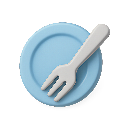 Plate, fork, kitchen icon