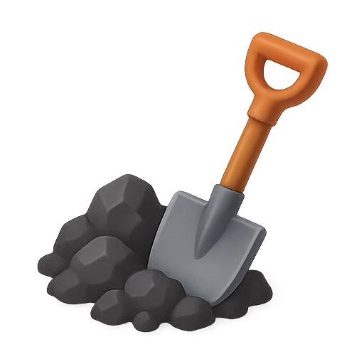 Shovel, excavation, digging icon
