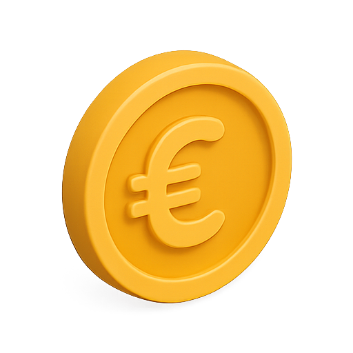 Euro, currency, money icon