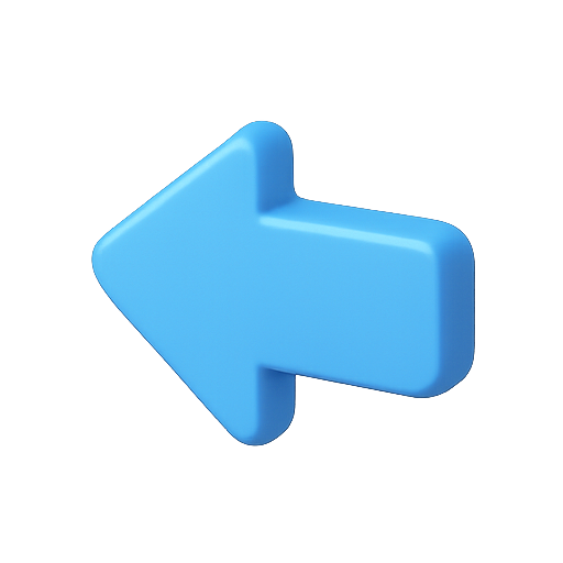 Arrow, left, 3d icon