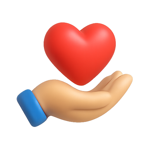 Hand, heart, love icon