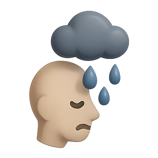 Sadness, emotion, rain icon