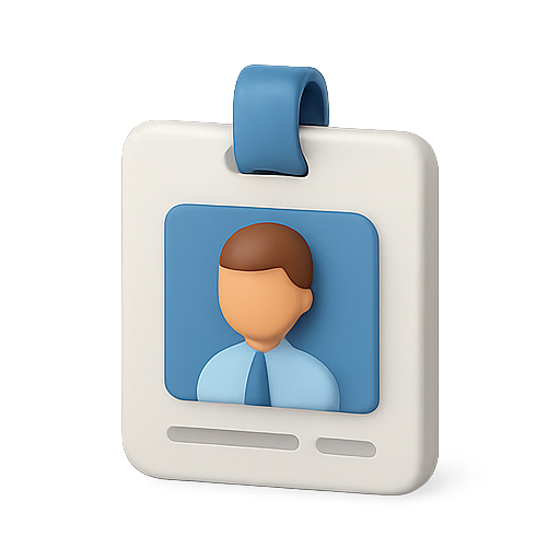 Id, badge, identification icon
