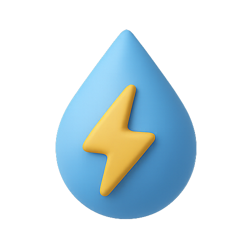 Drop, energy, lightning icon
