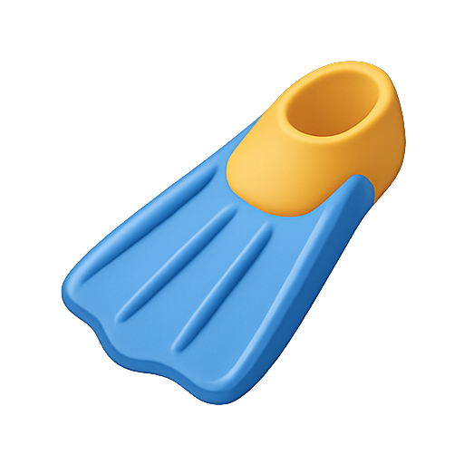 Fins, swimming, water sports icon