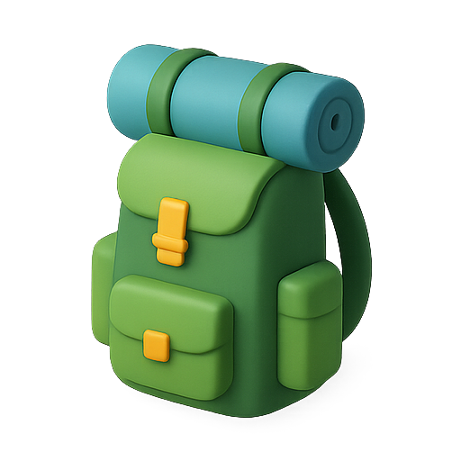 Backpack, travel, camping icon