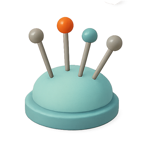 Sewing, pins, crafting icon
