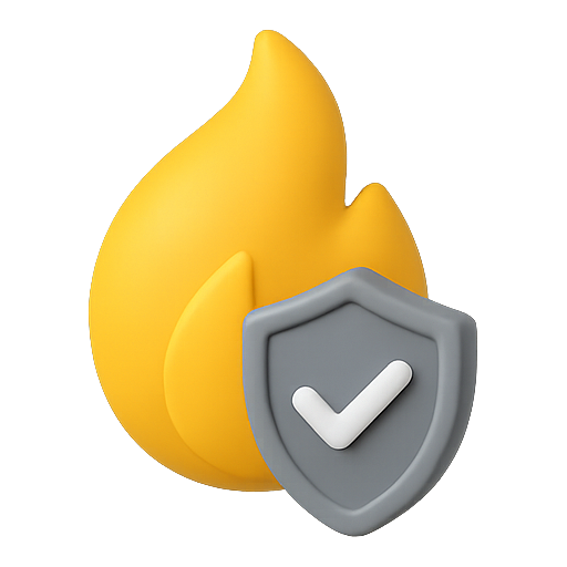 Fire, security, safety icon