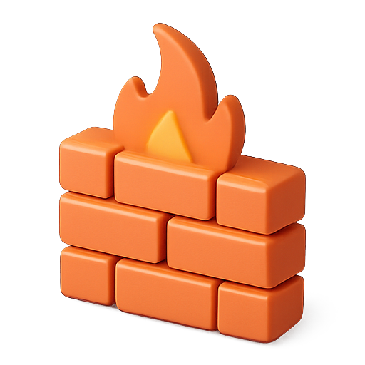 Firewall, security, protection icon