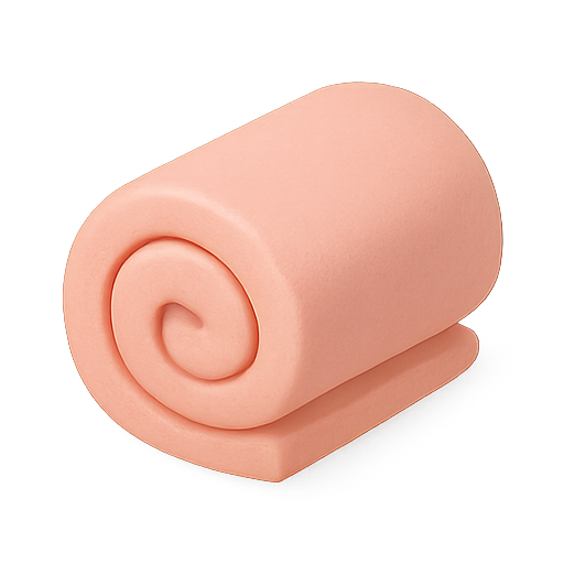 Roll, foam, soft icon