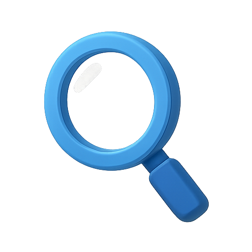 Magnifying glass, search, zoom icon