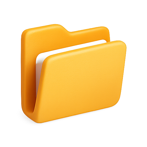 Folder, 3d, storage icon