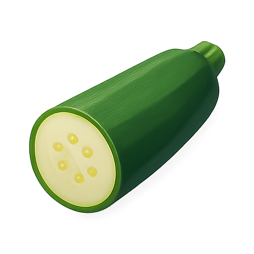 Vegetable, zucchini, 3d icon