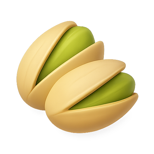 Pistachio, nut, 3d icon