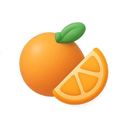 Orange, fruit, slice icon