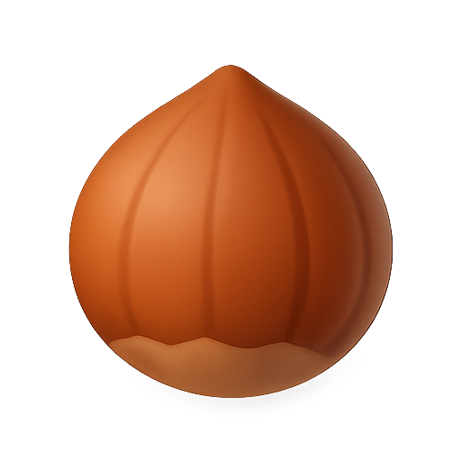 Hazelnut, nut, 3d icon
