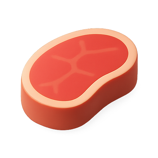 Meat, 3d, food icon