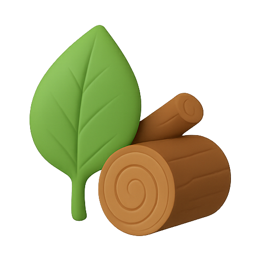 Leaf, log, nature icon