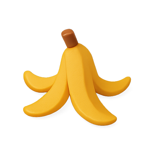 Banana, fruit, yellow icon