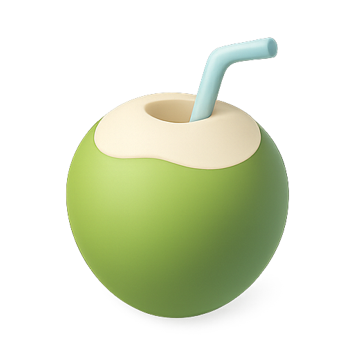 3d, fruit, green icon