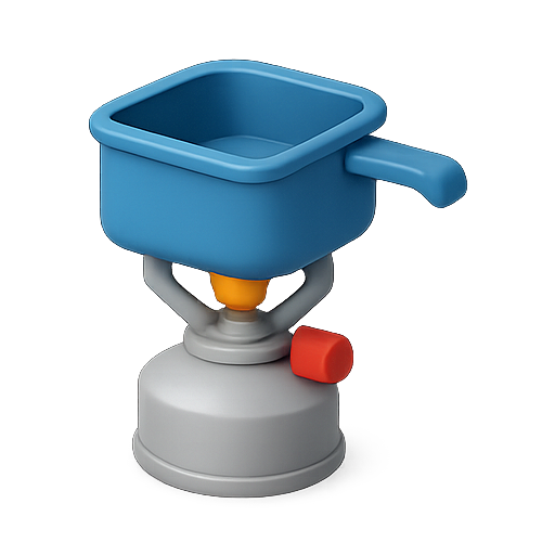 Cooking, camp stove, portable icon