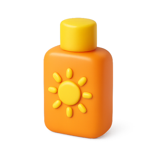 Sunscreen, cosmetic, summer icon