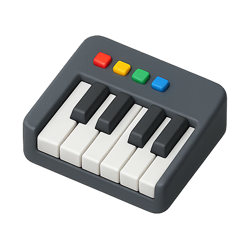 Piano, keyboard, music icon