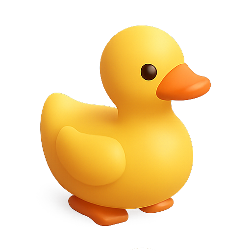 Rubber duck, yellow, toy icon