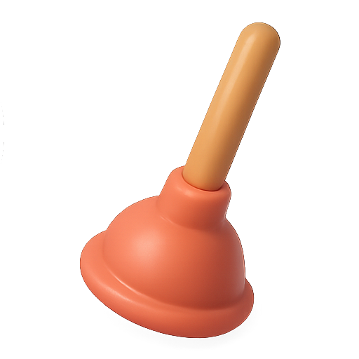 Plunger, cleaning, tool icon