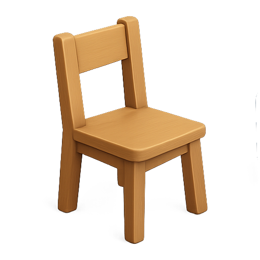 Chair, furniture, 3d model icon