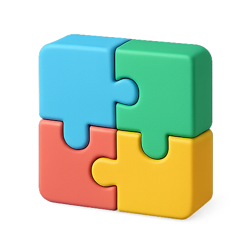 Puzzle, 3d, blocks icon