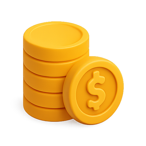 Coins, money, finance icon