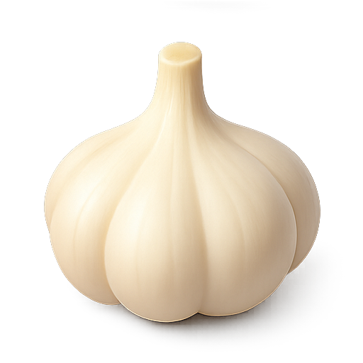 Garlic, vegetable, 3d model icon