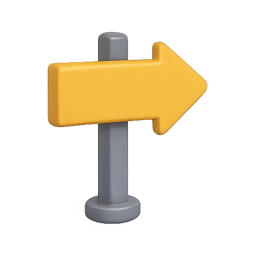 3d, arrow, yellow icon