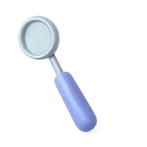 Magnifying glass, 3D design, search icon