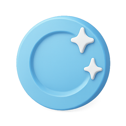 3d, blue, shiny icon