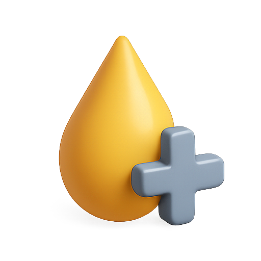 Drop, add, yellow icon