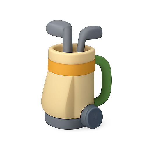 Golf, club, bag icon