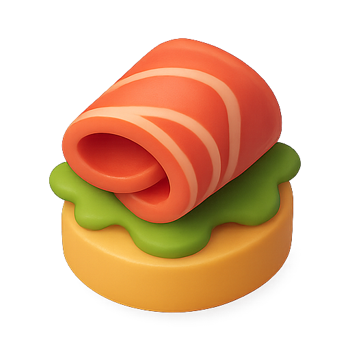 Sushi, food, 3d model icon