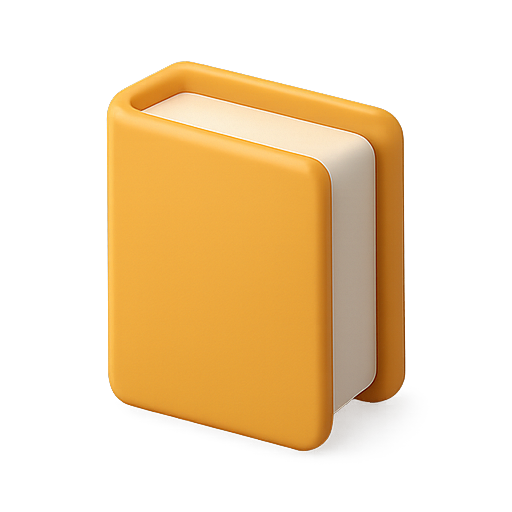 Book, 3d, yellow icon