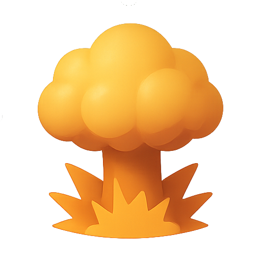 Explosion, cloud, fire icon