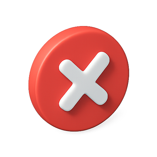 cancel, red, 3d