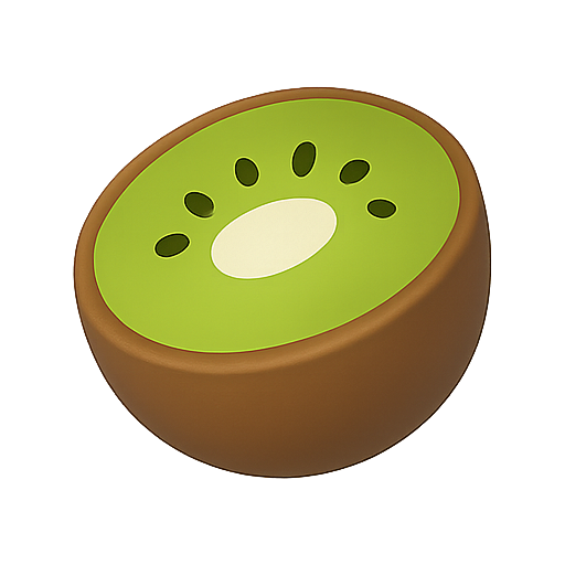 Kiwi, fruit, 3d icon